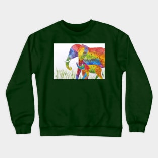 Colorful Mother and Baby Elephant 2 Crewneck Sweatshirt